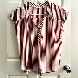Candy Striper Top, NY&Co blouse, Red and White Stripe
